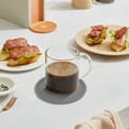 thumbnail image 3 of MLINS 5Pcs Heat-Resistant Silicone Cup Pads for Table Dark Grey for Household, 3 of 8