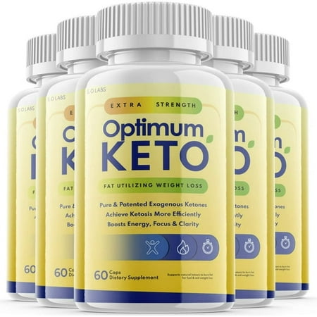 (5 Pack) Optimum Keto - Supplement for Weight Loss - Energy & Focus Boosting Dietary Supplements for Weight Management & Metabolism - Advanced Fat Burn Raspberry Ketones Pills - 300 Capsules
