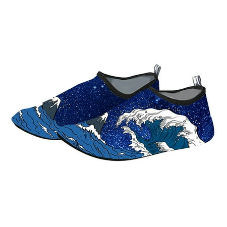 

Fehploh Men Women Beach Socks Children Barefoot Diving Shoes (Starry Sky M)