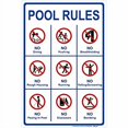 thumbnail image 2 of Signways, Pool Rules Sign, No Diving No Pushing No Peeing in Pool Reflective Aluminum, Made in the USA Non-Reflective 12" x 18", 2 of 4