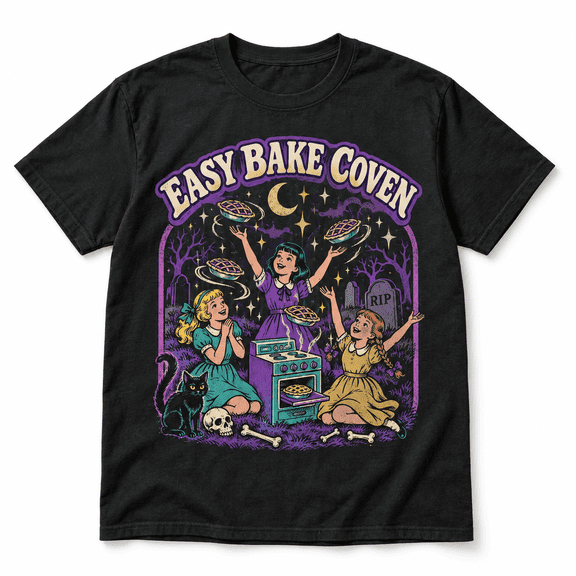 Easy Bake Coven Graphic T-Shirt, Retro Halloween Horror Unisex Tee