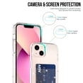 thumbnail image 4 of SaniMore for iPhone 14 Plus 6.7" Translucent Glitter Case, Rugged PC Back & Soft TPU Bumpers Case with Card Slot Shockproof Protective Case for iPhone 14 Plus Women Ladies Girls, Clear, 4 of 8