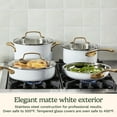 thumbnail image 3 of Cuisinart Chef’s Classic 10-Piece Stainless Steel Cookware Set, Matte White, 3 of 9
