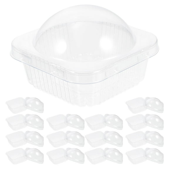 LEORX Clear Plastic Storage Containers, Transparent Dessert Boxes, for Special Occasions, 50Pcs