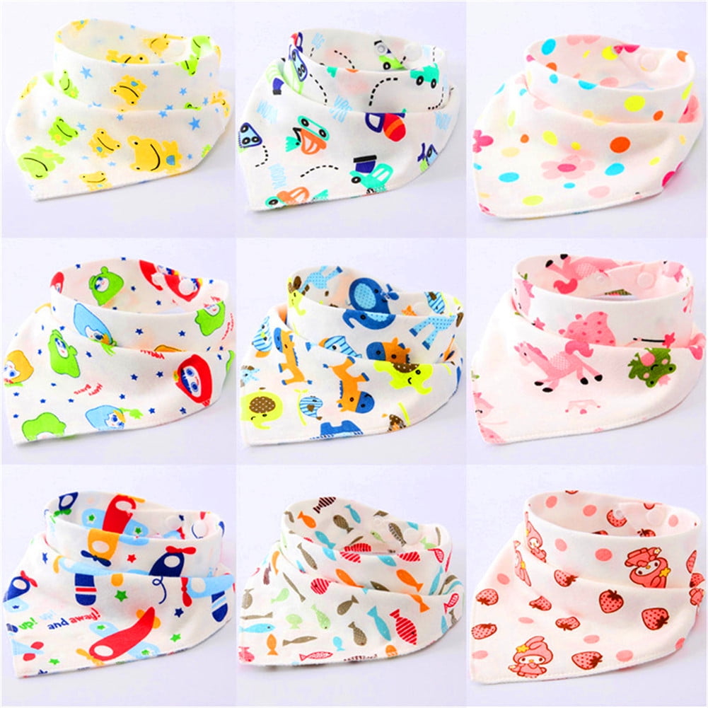 Teething Bibs Baby Droll Bibs Fit Newborn Infant Toddlers Soft Absorbent with Adjustable Snap Stylish Pattern Pack of 8 by MaiaBoo Baby Bibs Bandana for Girls Boys Set Cotton Gift Pack