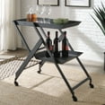 thumbnail image 4 of Furniture of America Perth Modern Metal 2-Shelf Serving Cart, Black, 4 of 5