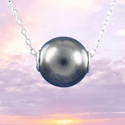 PARADISE HAWAII GIFTS Gorgeous Hawaiian Genuine Tahitian Pearl Necklace, Sterling Silver Tahitian Pearl Adjustable Necklace, N8556 Birthday Mom Gift, Statement PC
