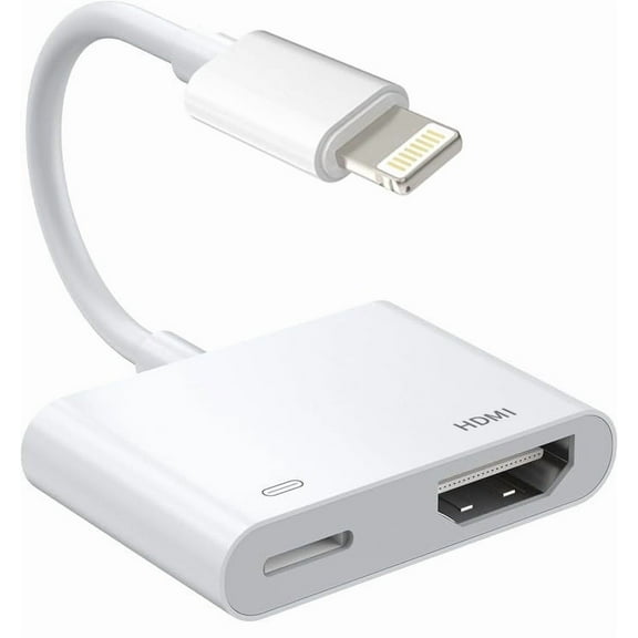 iPhone to TV HDMI Adapter Cable, Apple MFi Certified Lightning to HDMI Cord for iPhone/iPad on TV/Projector/Monitor