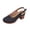 Black, variant on Women Hollow Out Chunky Heel Slingback Sandals Closed Toe Breathable Non Slip Summer Comfortable Casual Shoes, White