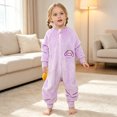 thumbnail image 2 of 7-8 Years Newborn Preemie Sleeping Pajamas Baby Sleeping Bag Sack With Legs Long Sleeve Blanket Toddler Baby Purple Bodysuit Baby Fall Winter Clothing Gift, 2 of 6
