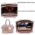 thumbnail image 3 of Bolso de mano mediano para mujer, elegante juego de bolsos para mujer, 4 piezas, bolso de mano con cartera, bolso de hombro, piel sintética, bolsos modernos para mujer, 3 of 5