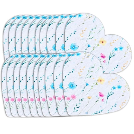 20Pack Heart Greeting Cards, Handmade Plantable Wildflower Paper Card for Party Favors, Wedding Favors,Baby Shower Favor,Graduation Party