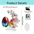 thumbnail image 2 of Colorful Easter Bunny Acrylic Decor - Modern 2D Flat Tabletop Ornament for Living Room, Bedroom, Office Desk, Compact 15cm Festive Home Accent & Spring Gift Idea, 2 of 6