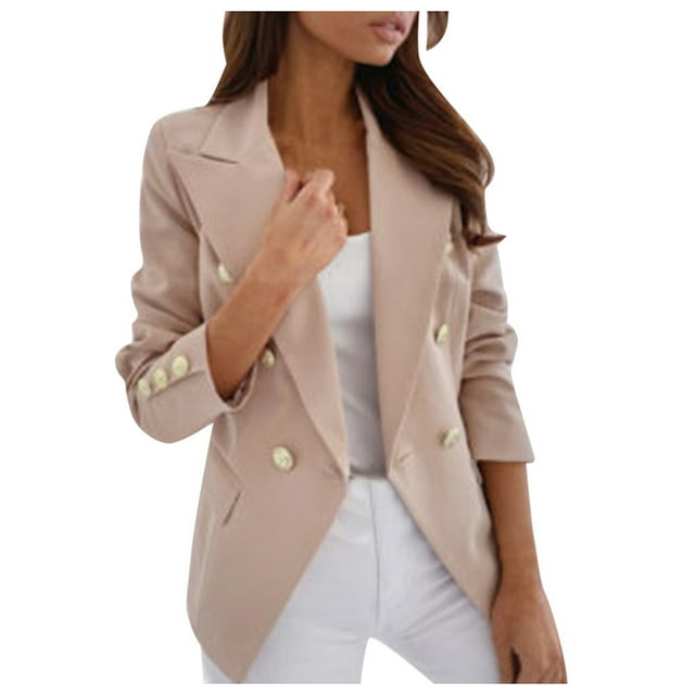 Women's Blazers Fall Suit Jackets Open Front Jacket Lapel Blazer Work