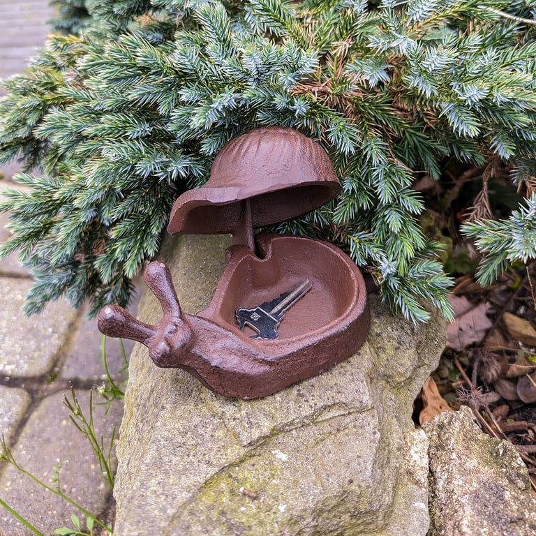 Garden Snail Cast Iron Hide A Spare House Key Door Lock Box Secret Outdoor Decor Garden Snail Cast Iron Hide A Spare House Key Door Lock Box Secret Outdoor Decor