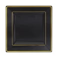 thumbnail image 7 of Smarty Black with Gold Square Edge Rim Plastic Dinnerware Value Set 240ct, 7 of 7