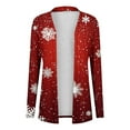 thumbnail image 4 of Abomasnow Cardigan Sweaters for Women Soft Xmas Tree Red Plaid Knitting Open Front Outwear Holiday Long Sleeve Kimono Cardigan S-5XL, 4 of 4