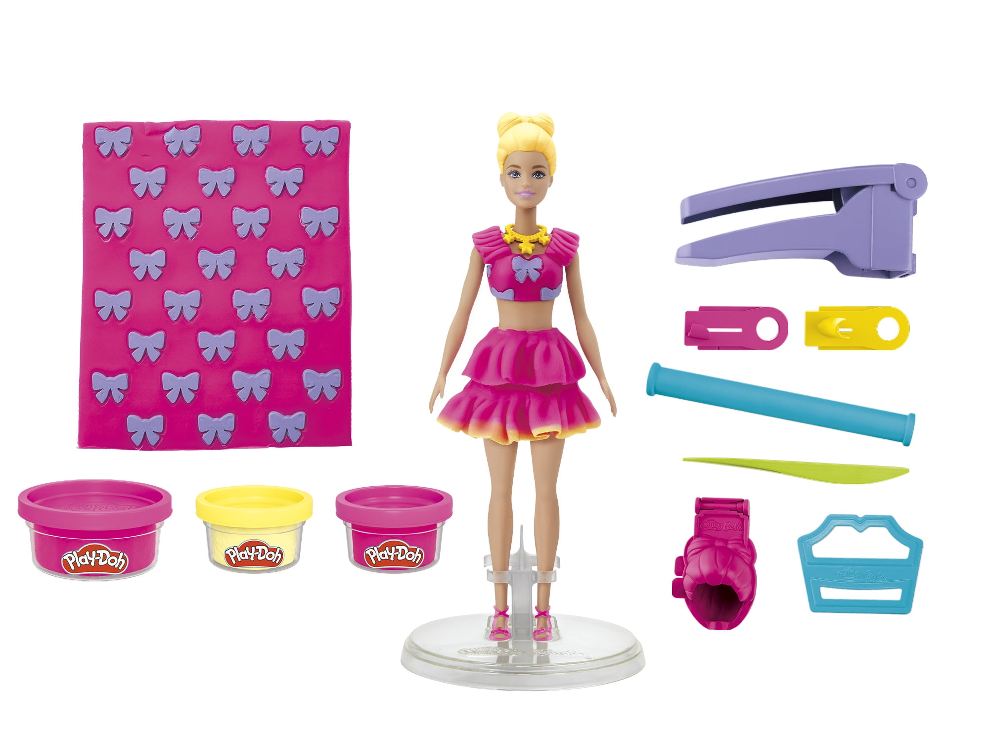 Play-Doh Barbie Ruffles and Bows Doll Set, Ages 5 years and up