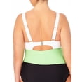 thumbnail image 5 of Terra & Sky Women's Plus Color Block One-Piece Swimsuit, 5 of 6