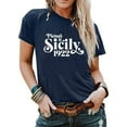 thumbnail image 4 of Tiweut Picture It Sicily 1922 Shirt for Women Funny Letter Print Golden Girls T-Shirt Casual Short Sleeve Tees Tops,Navy,L, 4 of 5