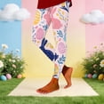 thumbnail image 2 of Women's Easter Print Athletic Leggings -Lifting Yoga Pants Pink L, 2 of 5
