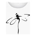 thumbnail image 4 of CHOK T-Shirt d'Été à Manches 3/4 Décontracté Motif Libellule pour Femmes Manches Trois-Quarts Chandail Col Rond T-Shirts Unis Tunique Élégante Confortable Marron TTG, 4 of 4