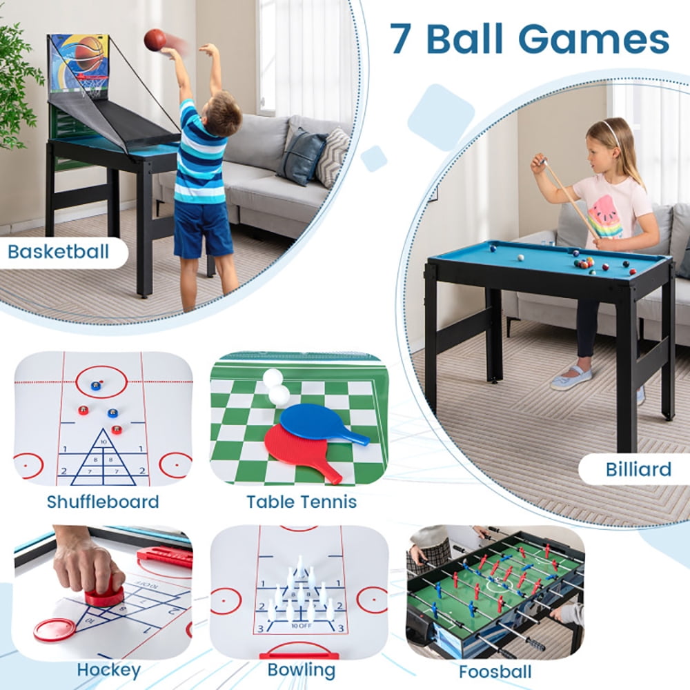 Spaco 14-in-1 Combo Game Table Set, Multi Game Table with Foosball, Infinity Game Table for Indoor, Multi-Color
