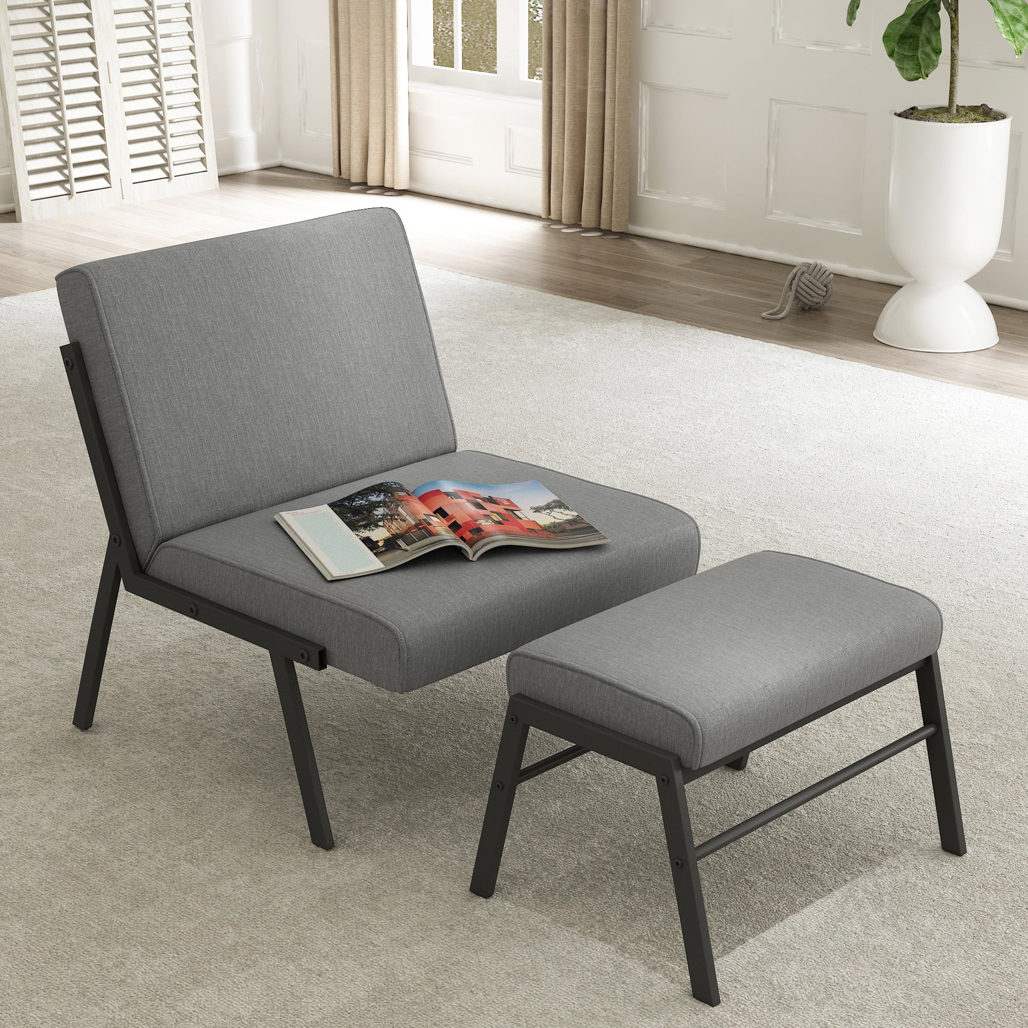 accent chair with ottoman modern product