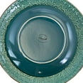 thumbnail image 4 of Elama Round Stoneware Embossed Dinnerware Dish Set, 16 Piece, Ocean Teal and Green, 4 of 5
