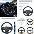 thumbnail image 3 of Renewold Dolphin Floral Car Seat Cover Split Covers, Steering Wheel Cover Seat Belt Pads Waste Bin Rearview Mirror Cover Cup Holder Center Console Cover Handbrake Cover Gear Shift Cover, 14 PCS, 3 of 7