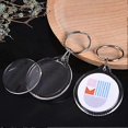 thumbnail image 3 of Set of 6 Personalized Photo Keychain, Round Transparent Photo Keychain with Ring for Double Sided Photos, Photo Keyring for Family, Friends, Gifts and, 3 of 5