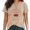 B-Brown, variant on UNISHE Women Strawberry Print T-Shirts Vintage Washed Music Lover Graphic Tees Casual Streetwear Tops Black, S