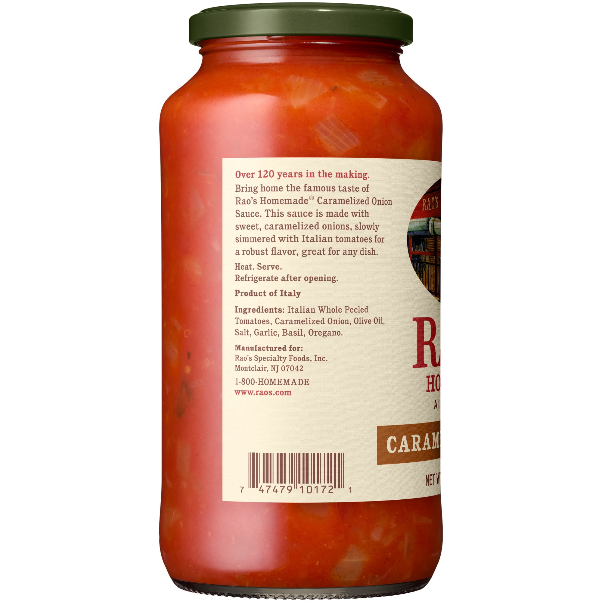 (3 pack) Rao's Homemade Caramelized Onion Sauce Made with Italian Tomatoes, 24 oz