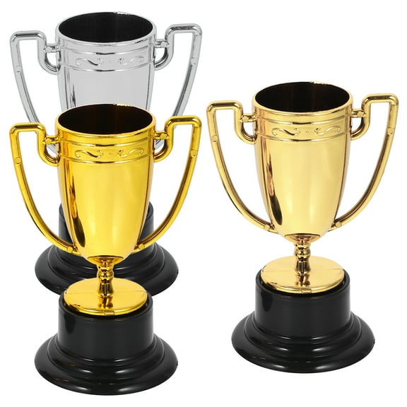 3 Pcs Simulated Trophy Decor Stage Performance Small Trophies Child