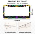 thumbnail image 4 of Coolnut 2Pcs License Plate Frames Mardi Gras Universal Aluminum License Plate Holder Cover Rust-Proof Car Tag Frame with Screw Caps Home Decor, 4 of 7