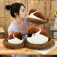 thumbnail image 2 of Hevirgo Realistic Sparrow Bird Nesting Plush Stuffed Model Cushion Sofa Bed Decoration, 2 of 12