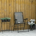 thumbnail image 2 of Outsunny Chaise Pliante d'Extérieur, Chaise Pliable à Sangle Élastique, Gris, 2 of 10