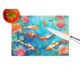 thumbnail image 4 of Koi Fish Glass Cutting Board Large 12 in x 15 in, 4 of 5