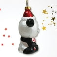 thumbnail image 5 of Cute Panda with Santa Hat and Gift Blown Glass Christmas Ornament, 5 of 5