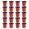 thumbnail image 1 of Shisuyan Pots de Fleurs en Vrac Plastique Simple Rond Marron 20 Pcs 4.7X4.3In, 1 of 7