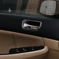 thumbnail image 4 of Real Bright Soft Car Interior Carbon Fiber Sticker Decoration4Pcs Carbon Fiber Door Handle Cover For Honda Accord Sedan 2003-2007Auto Car Protection Interior Accessories, 4 of 8
