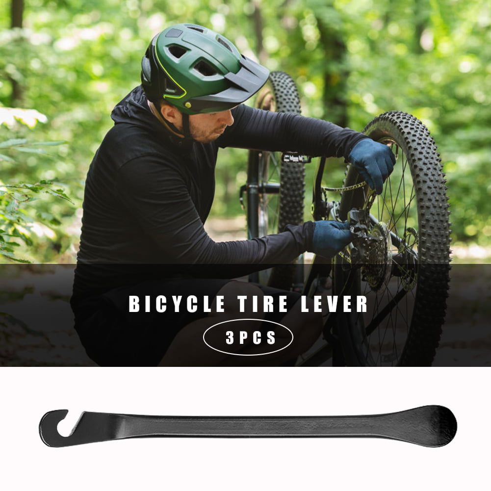 3pcs Steel Bicycle Tyre Crowbar Removal Repair Tools Bike Tyre Levers Black