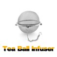 thumbnail image 2 of Colador de acero inoxidable para té, malla de especias para té, bola de acero inoxidable, diámetro de 5cm Wdftyju Libre de BPA, 2 of 6