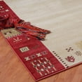 thumbnail image 4 of Ladole Rugs Guinea Collection Border Pattern Innovative European Area Rug Carpet in Red-Cream, 3x5(2'7" x 4'11", 80cm x 150cm), 4 of 4