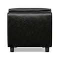 thumbnail image 5 of Simpli Home Avalon Faux Leather Storage Bench in Midnight Black, 5 of 16