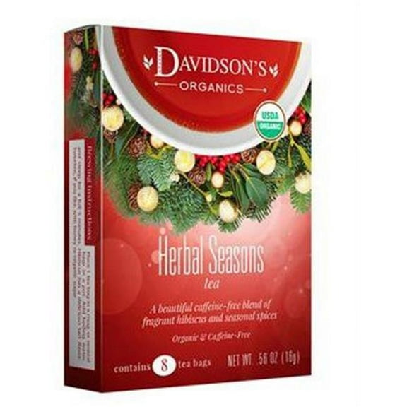 Davidsons Organics 1188 Single Serve Herbal Seasons Tea - 100 Count