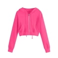 thumbnail image 2 of Women Casual Solid Long Sleeve Zipper Pocket Shirt Hooded Sweatshirt Tops over Size Hoodies Women Womens Sweatshirts Zip up Oversized Hoodie Woman Hoodies with Zippers Hoodie Female Women S, 2 of 3