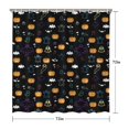 thumbnail image 5 of Halloween Black Colorful Ghosts and Pumpkins Shower Curtain 72"x72" ,Bathroom Decorative Shower Curtains Set with 12 Hooks,Modern Waterproof Washable Shower Curtain, 5 of 6