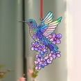 thumbnail image 6 of ZZkhGO Colorful Hummingbird Flower Suncatcher, Stained Glass Window Pendant, Vibrant Garden Hanging Decor for Home Wall Gift, 6 of 7