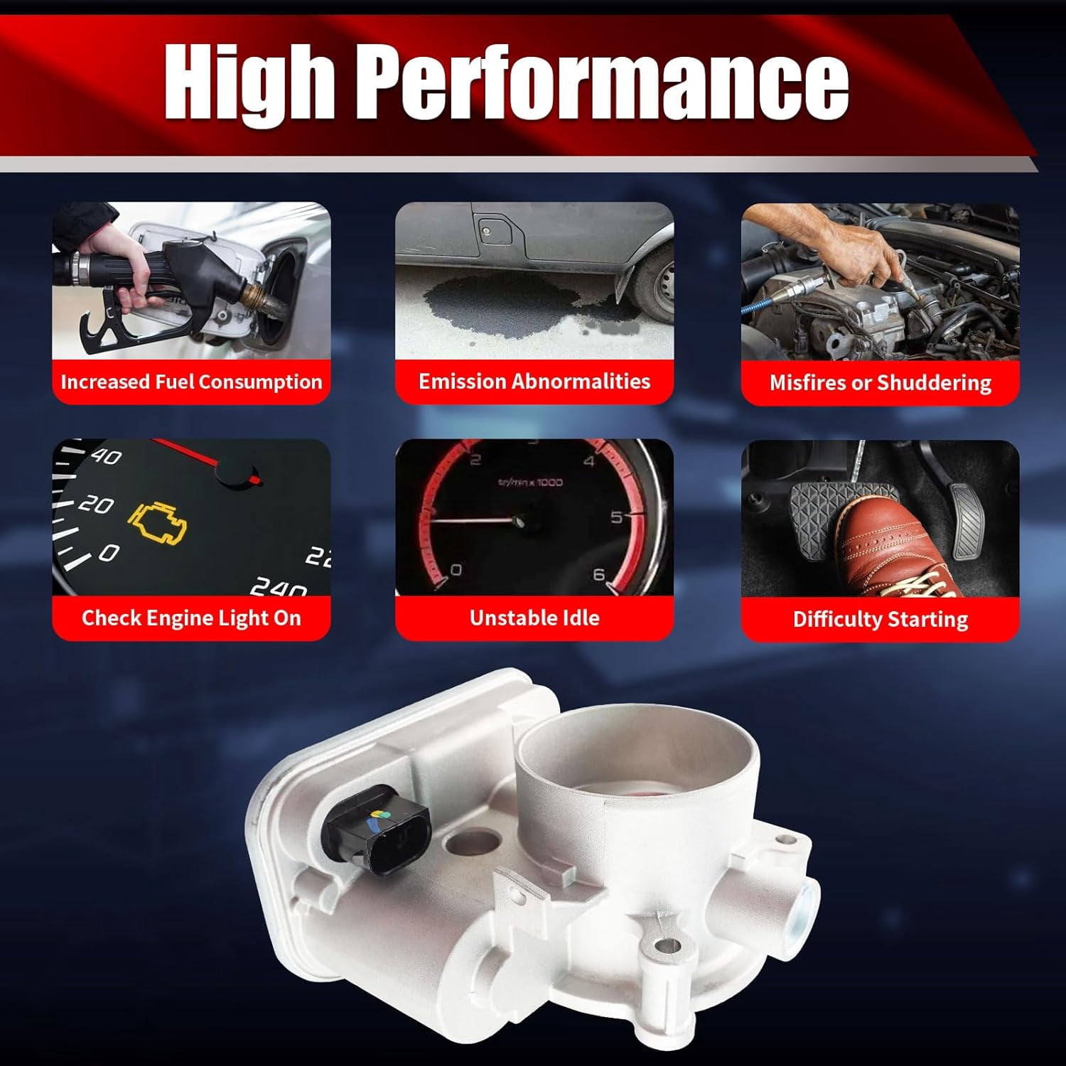 MACAX Electronic Throttle Body Assembly S20202 Compatible with Dodge Dakota Durango Nitro Ram 1500 Jeep Commander Grand Cherokee Liberty Mitsubishi Raider 3.7L 3.8L Replaces 4861661AB 977-785